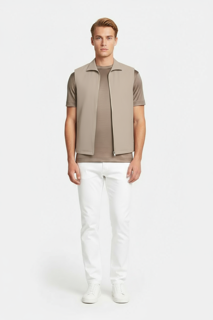Beige Tech Gilet