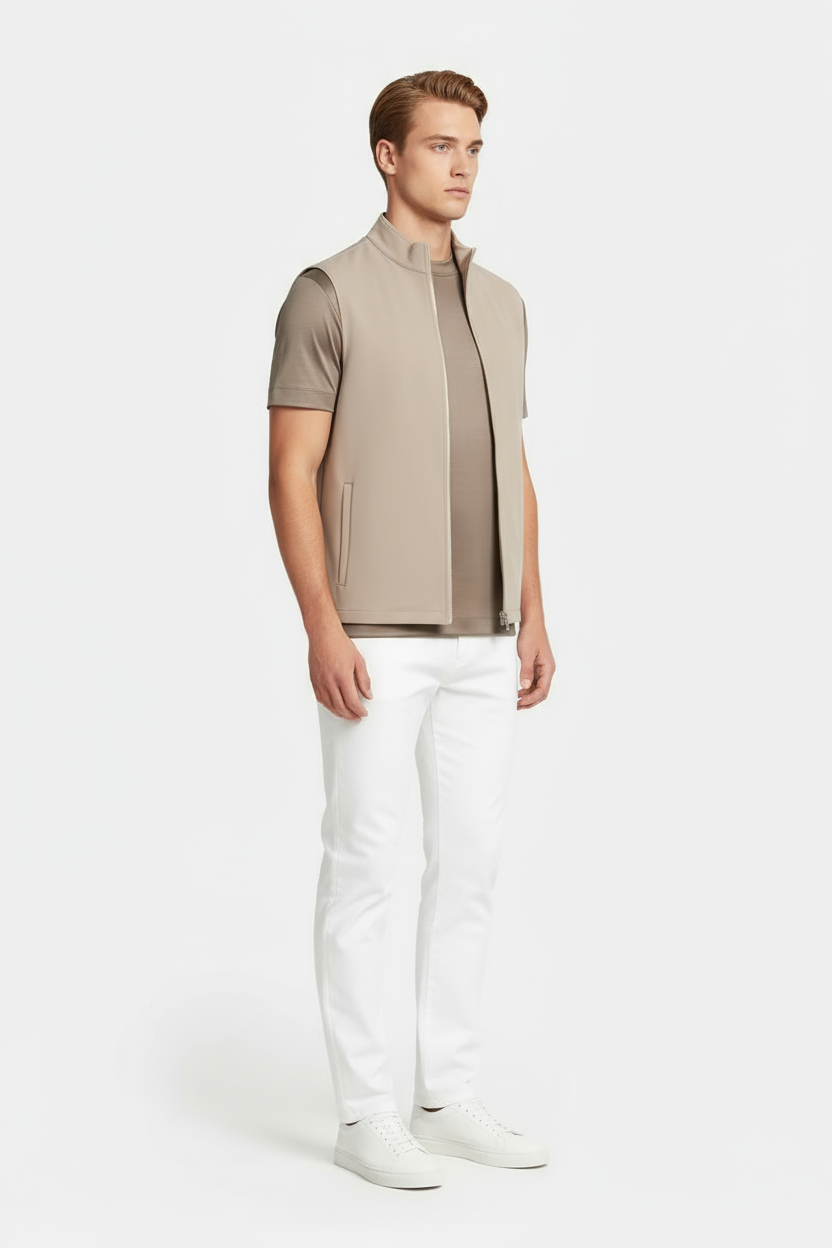 Beige Tech Gilet
