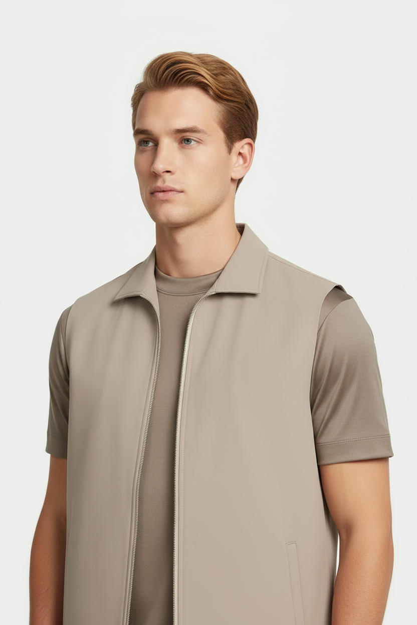 Beige Tech Gilet