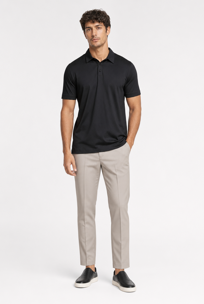 Black Shortsleeve Polo