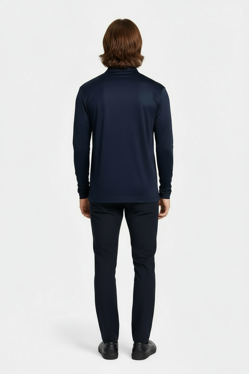 Midnight Blue Longsleeve Polo Shirt