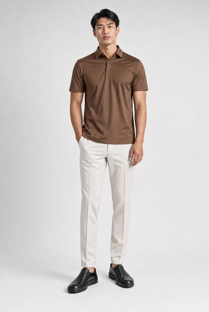 Brown Shortsleeve Polo Shirt