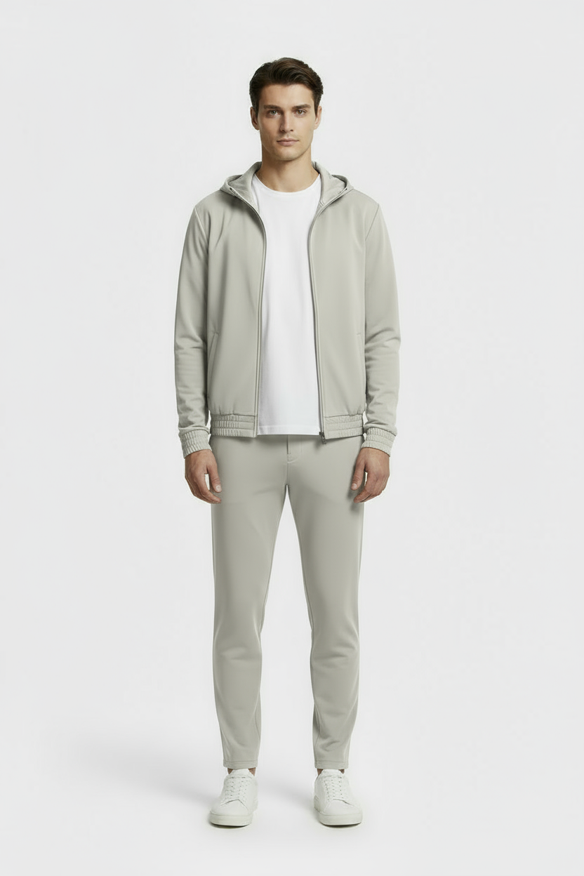 Cloud Grey Hooded Tech Suit
