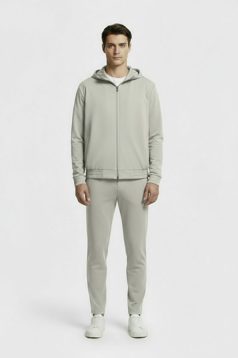 Cloud Grey Hooded Tech Suit