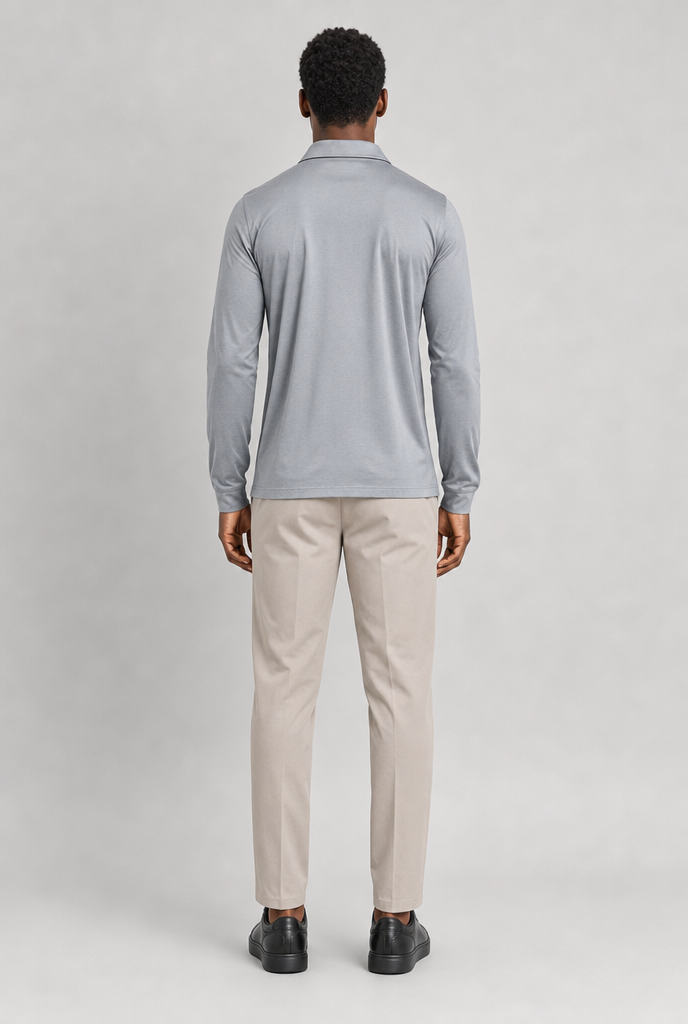 Grey Longsleeve Polo