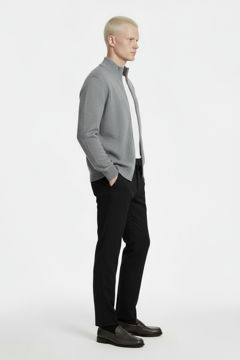 Luxe Gebreid Vest Grijs