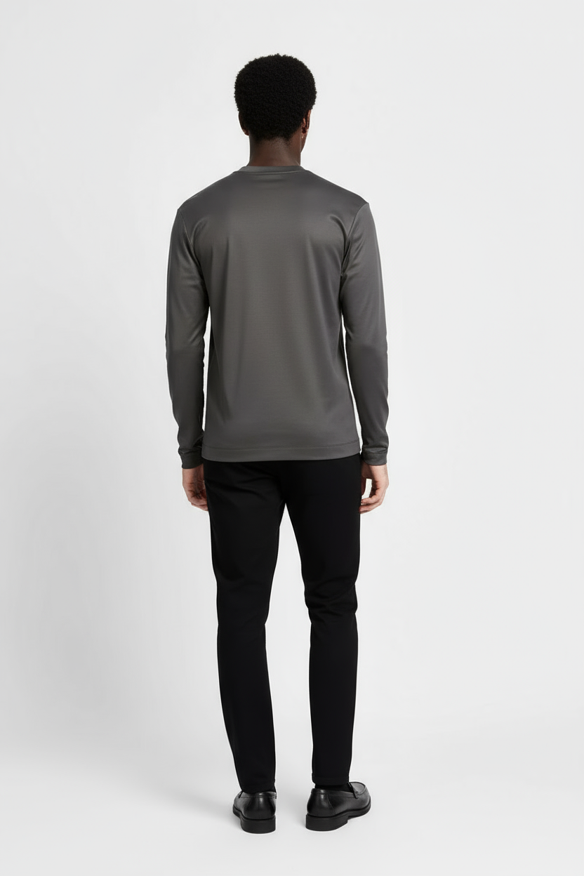Luxe Donkergrijs Longsleeve T-shirt