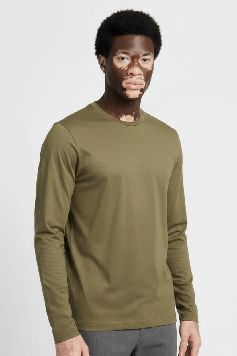 Luxe Groene Longsleeve T-shirt