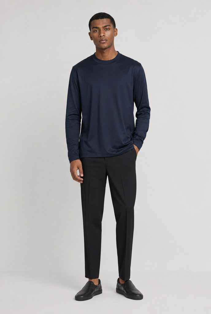 Longsleeve T-shirt Heren Blauw
