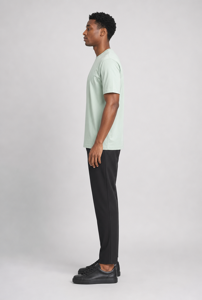 Luxe Glanzend Mintgroen T-shirt