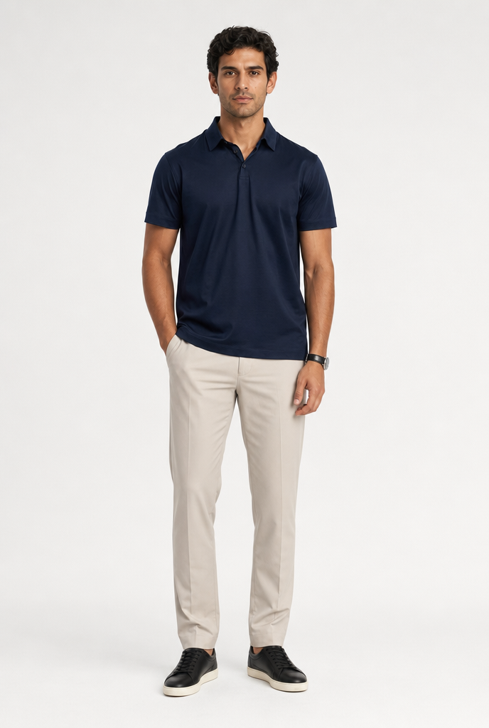 Midnight Blue Shortsleeve Polo