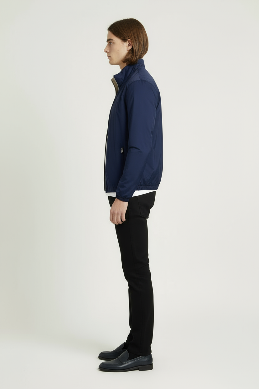 Reversible Jacket Navy & Beige