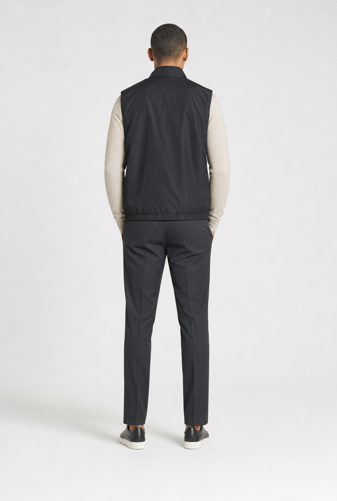 Dubbelzijdige Bodywarmer Heren Zwart/Zand – afbeelding 3
