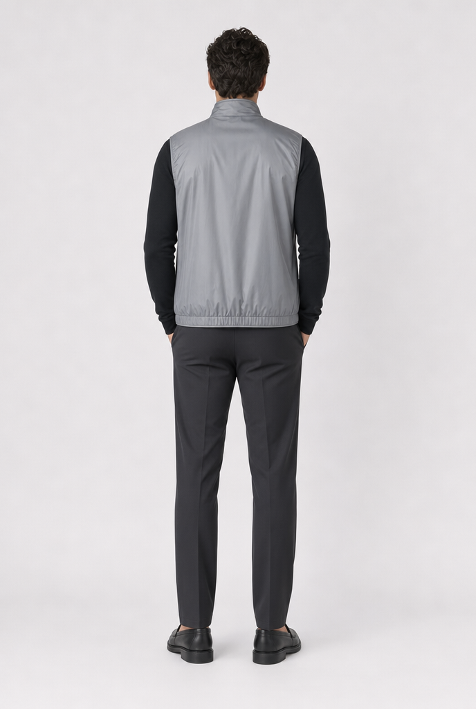 Reversible Bodywarmer Grey & Sand