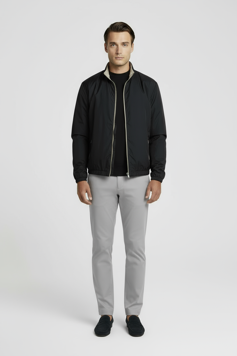 Reversible Jacket Black & Sand