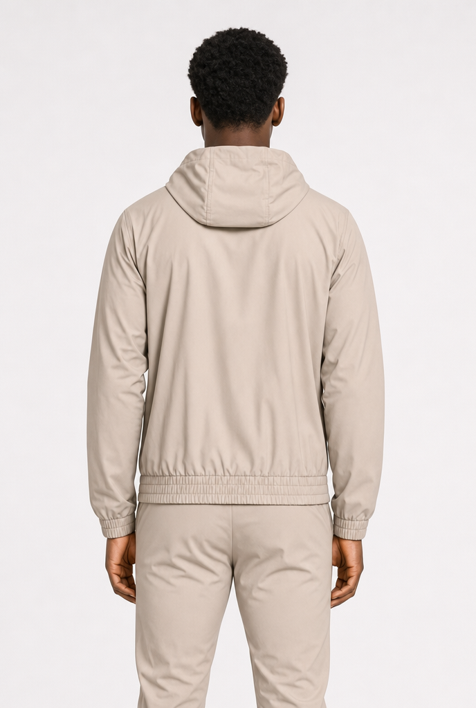 Light Beige Tech Vest Hooded