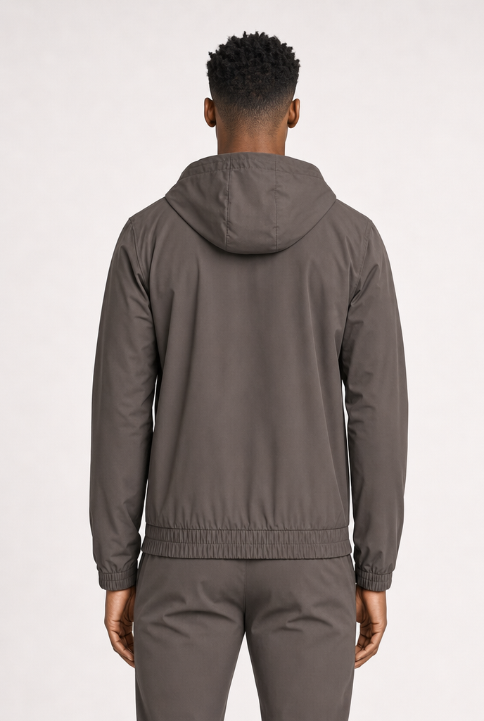 Mocha Brown Tech Vest Hooded