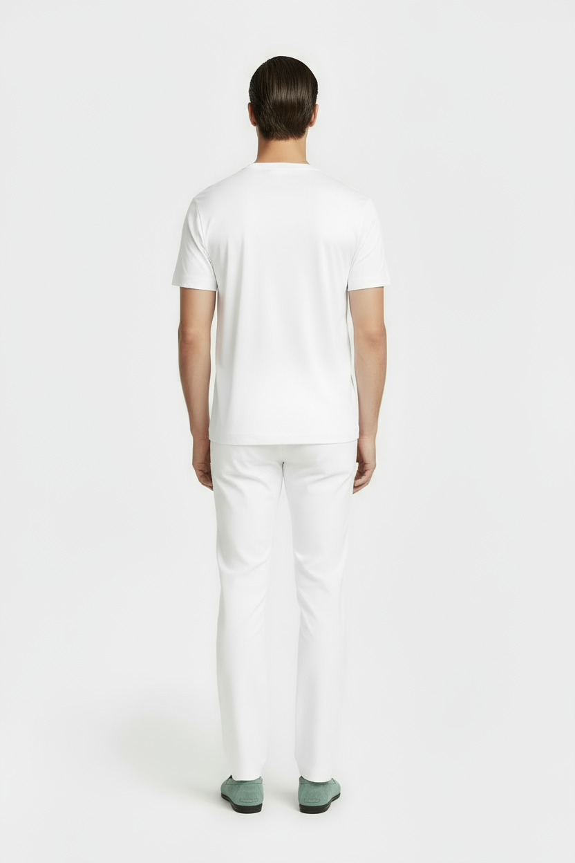 Luxe Glanzend Wit T-shirt