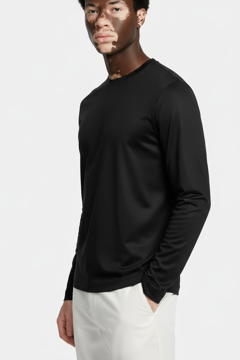 Luxe Zwart Longsleeve T-shirt