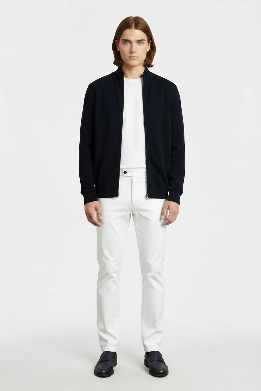 Luxe Gebreid Vest Donkerblauw