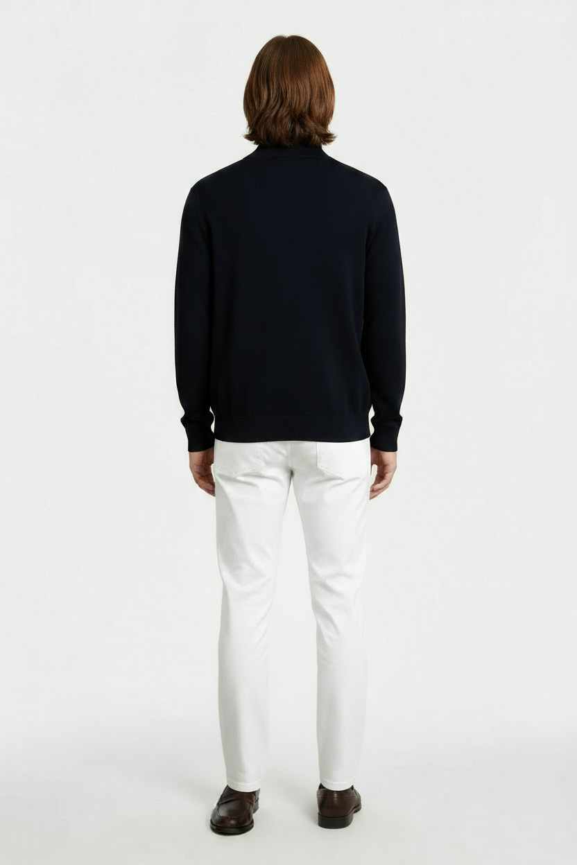 Luxe Gebreid Vest Donkerblauw