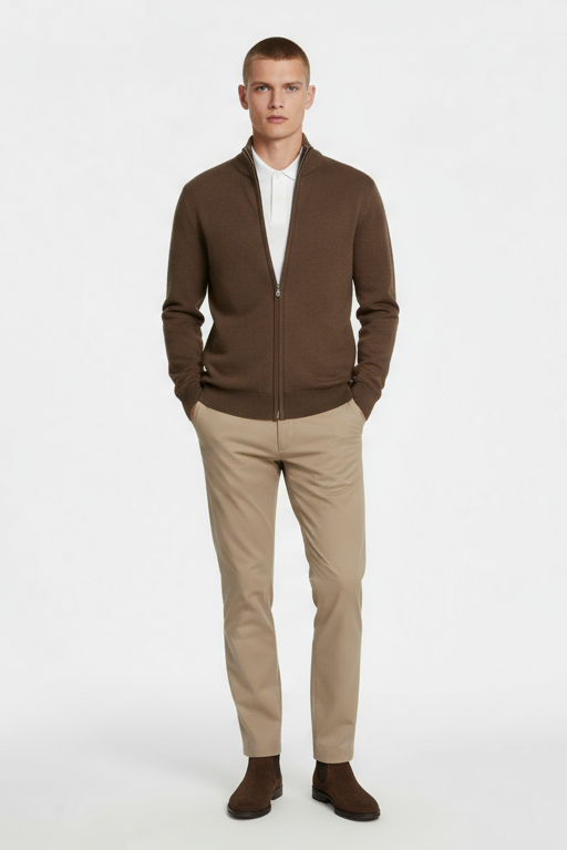 Luxe Gebreid Vest Bruin