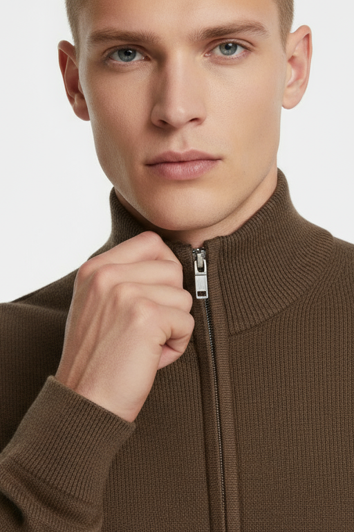 Luxe Gebreid Vest Bruin