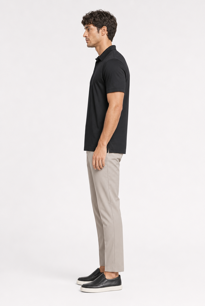 Black Shortsleeve Polo