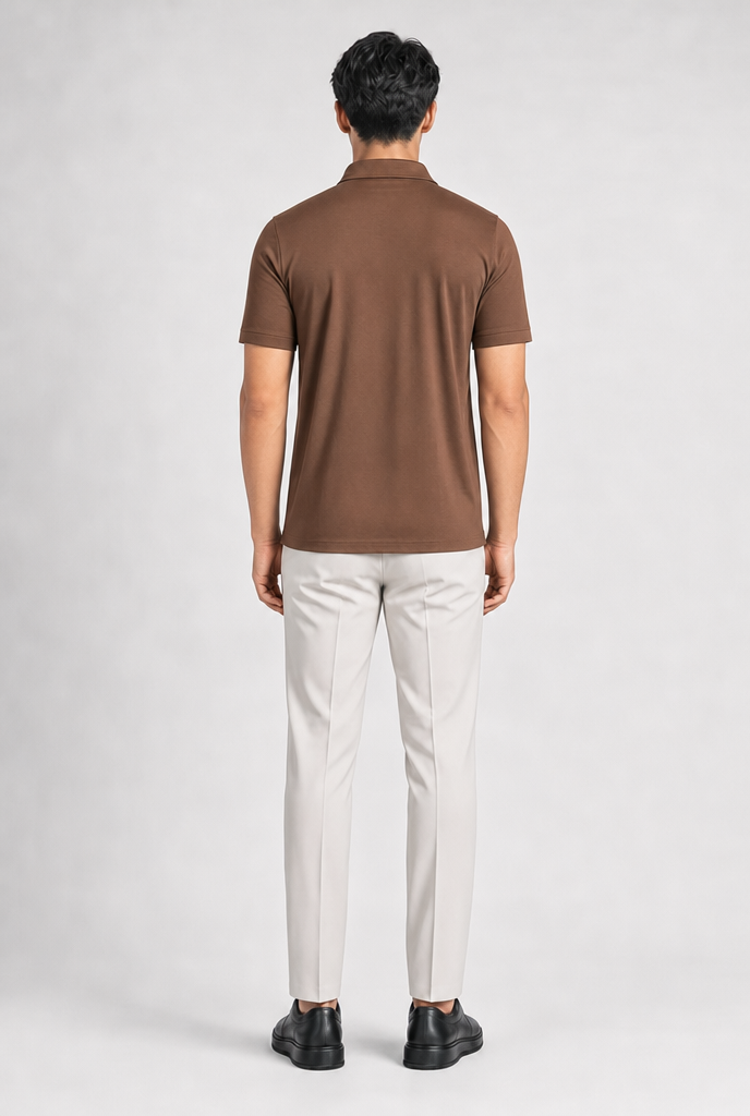 Brown Shortsleeve Polo Shirt
