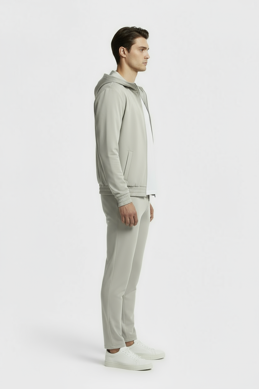 Cloud Grey Hooded Tech Suit