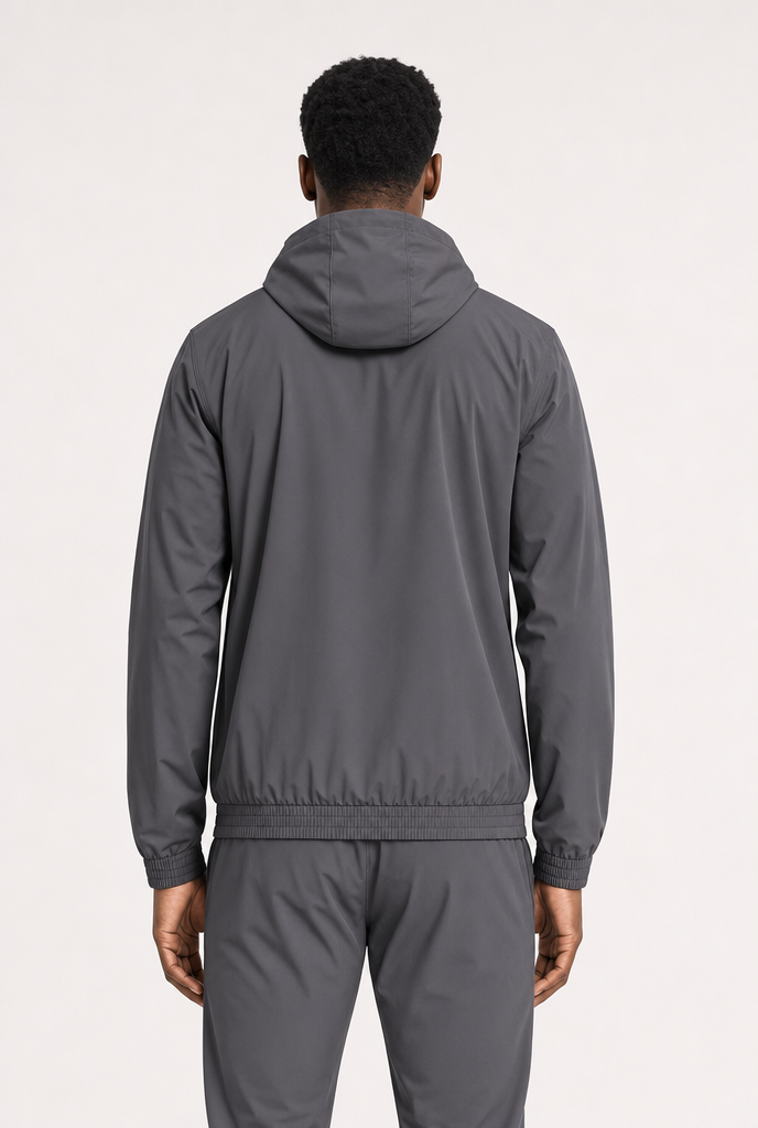 Slate Grey Tech Vest Hooded