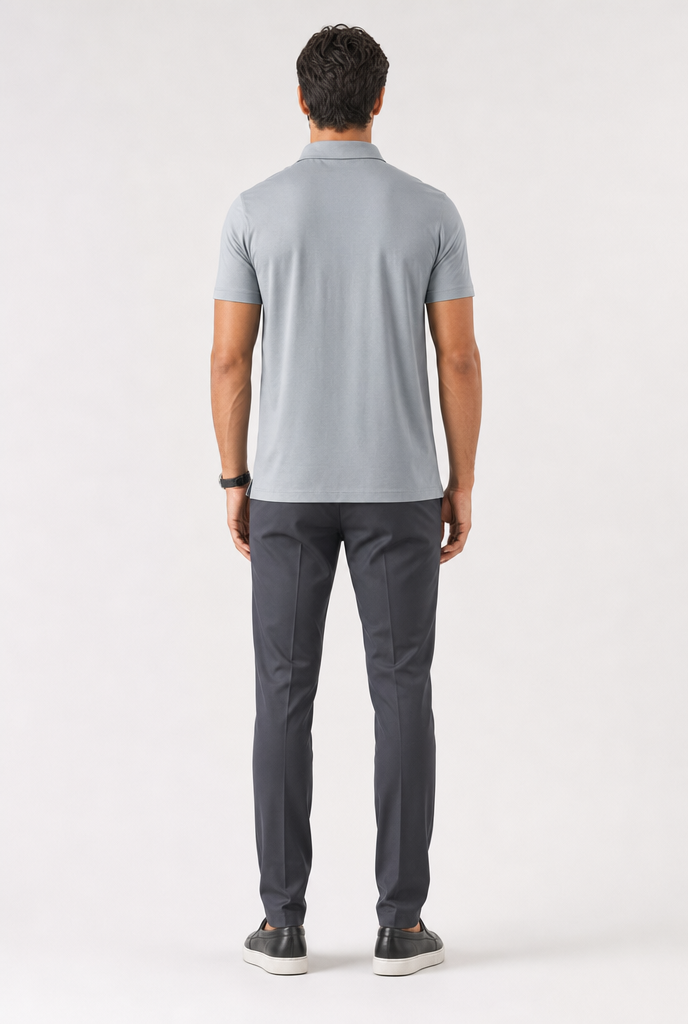 Grey Shortsleeve Polo Shirt