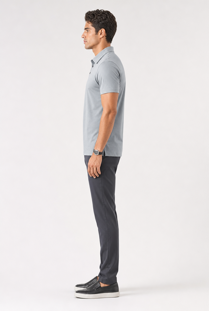 Grey Shortsleeve Polo Shirt