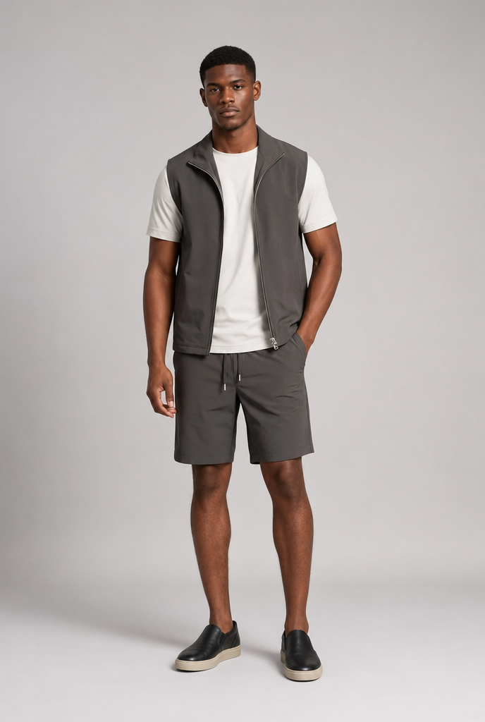 Grijs Tech Gilet + bijbehorende Short