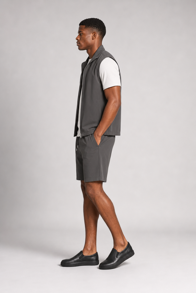Grijs Tech Gilet + bijbehorende Short
