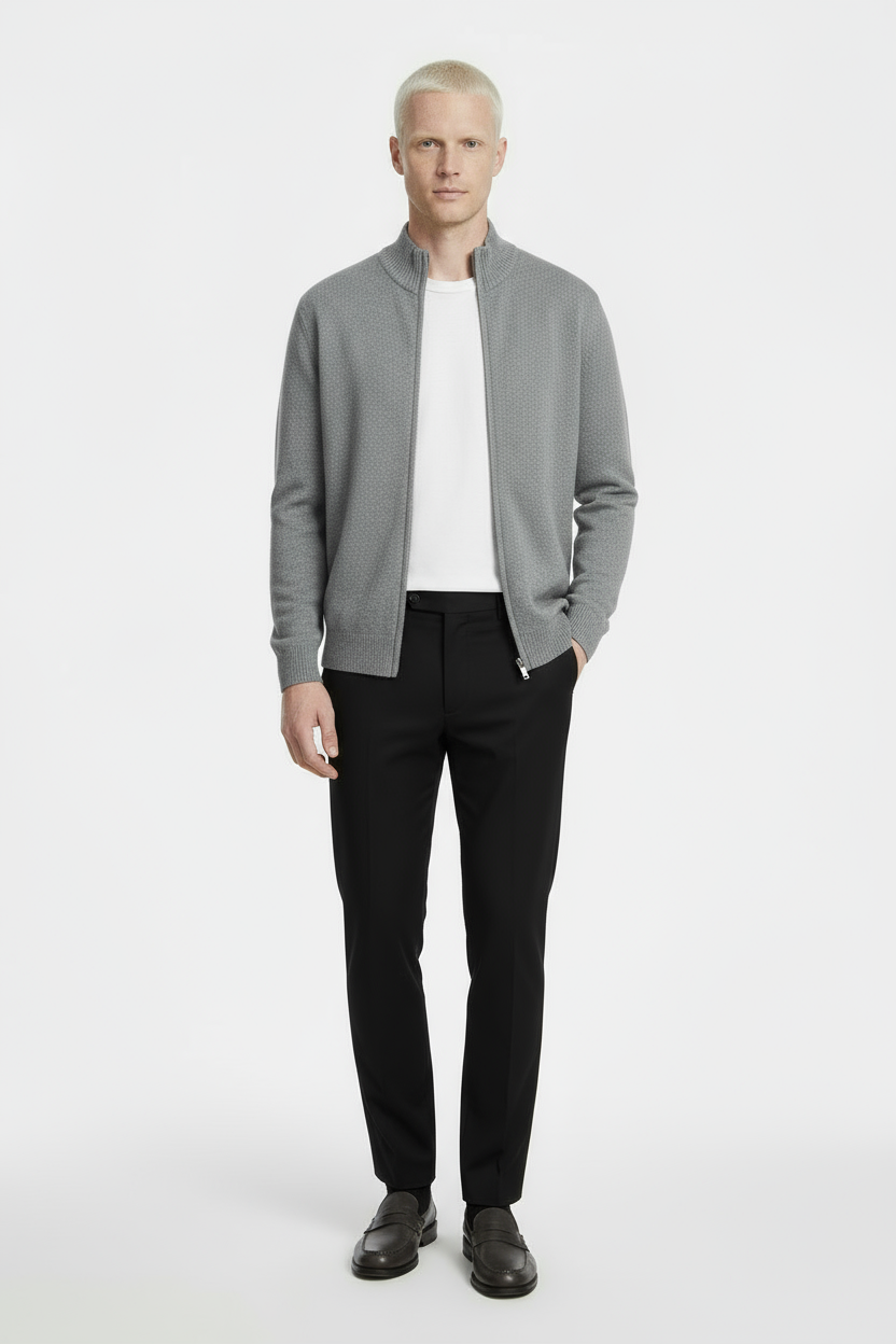 Luxe Gebreid Vest Grijs