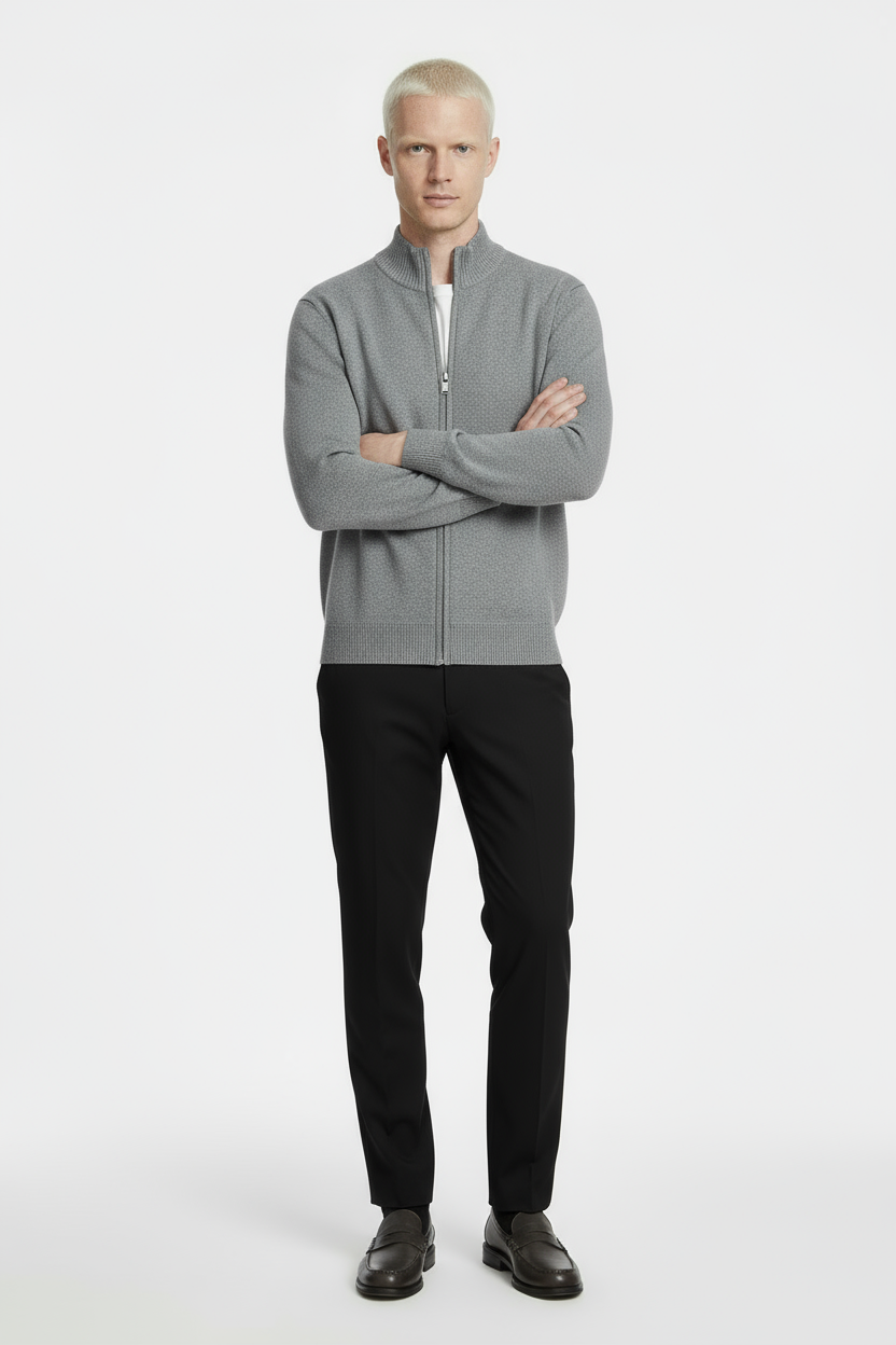 Luxe Gebreid Vest Grijs