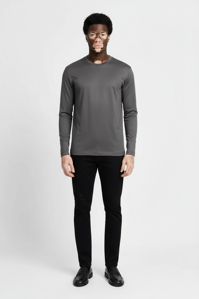 Luxe Donkergrijs Longsleeve T-shirt