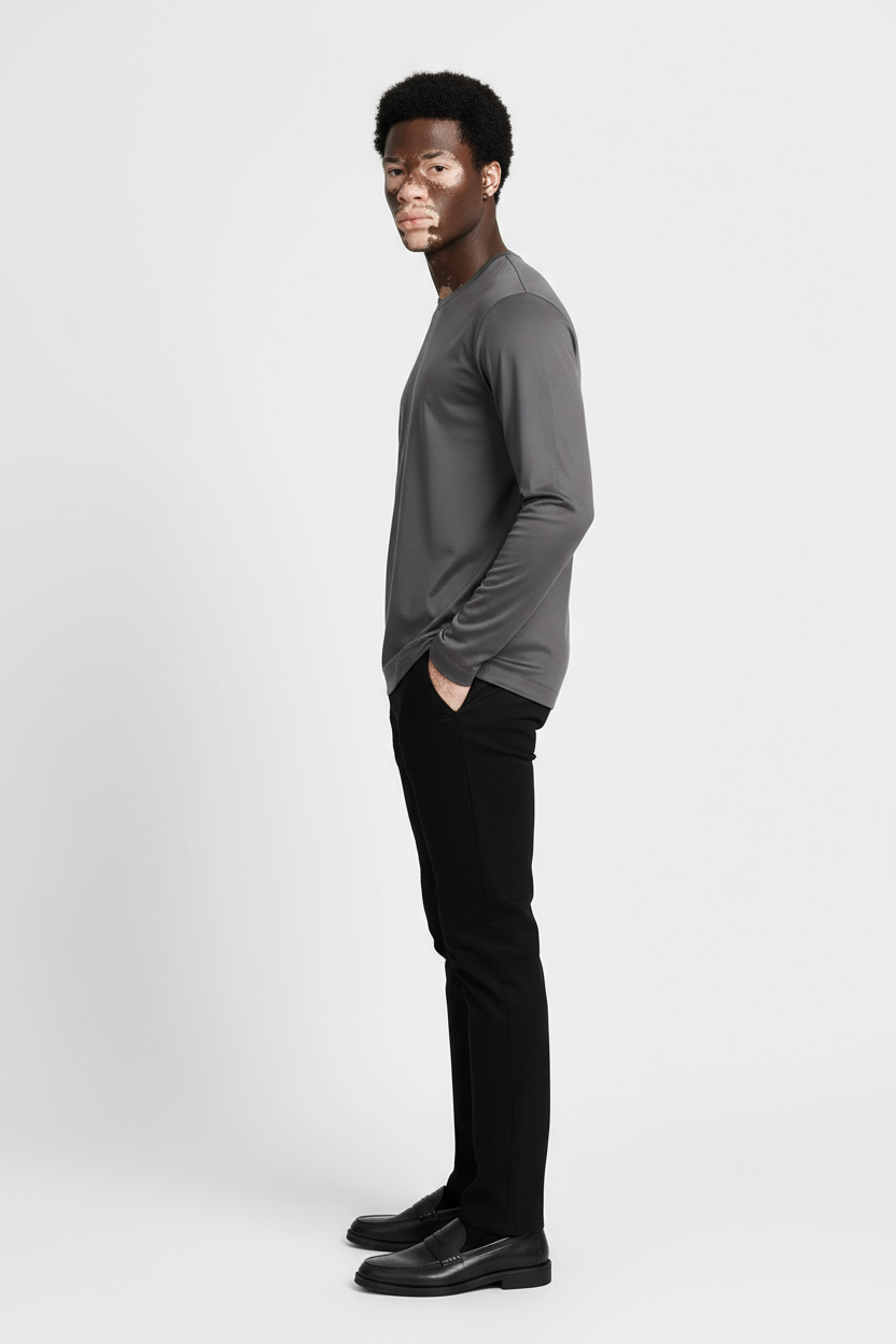 Luxe Donkergrijs Longsleeve T-shirt