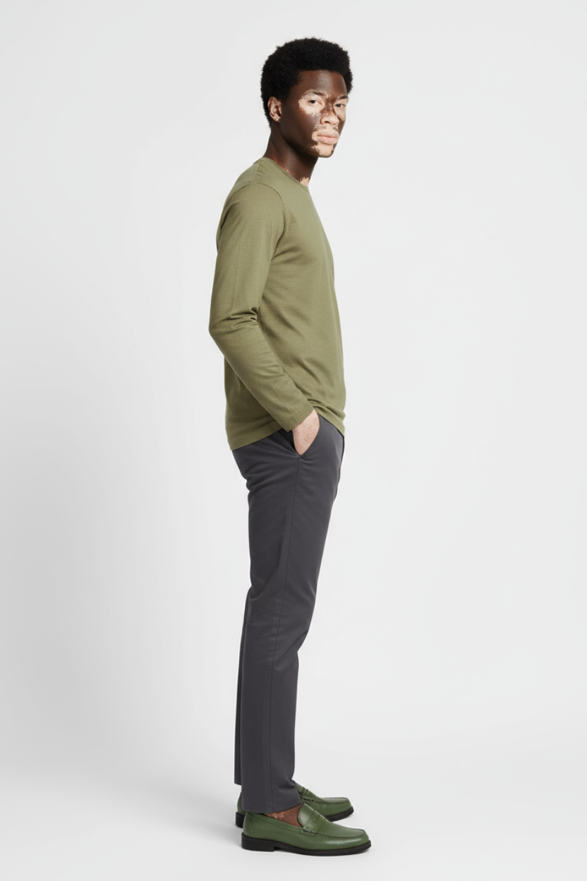 Luxe Groene Longsleeve T-shirt