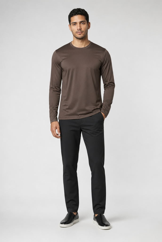 Luxe Bruin Longsleeve T-shirt