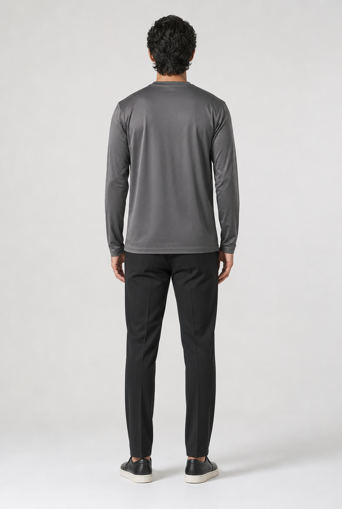 Luxe Donkergrijs Longsleeve T-shirt