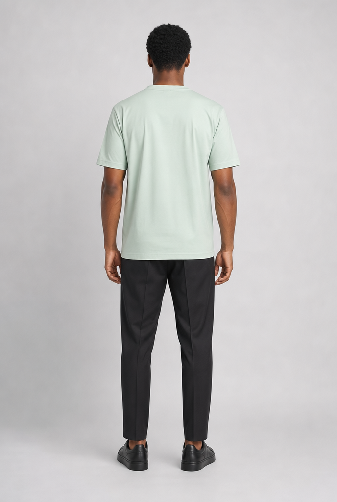 Luxe Glanzend Mintgroen T-shirt