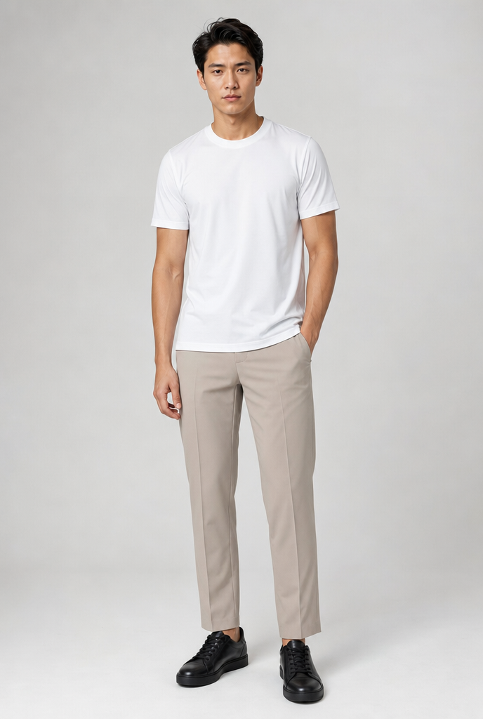 Luxe Glanzend Wit T-shirt