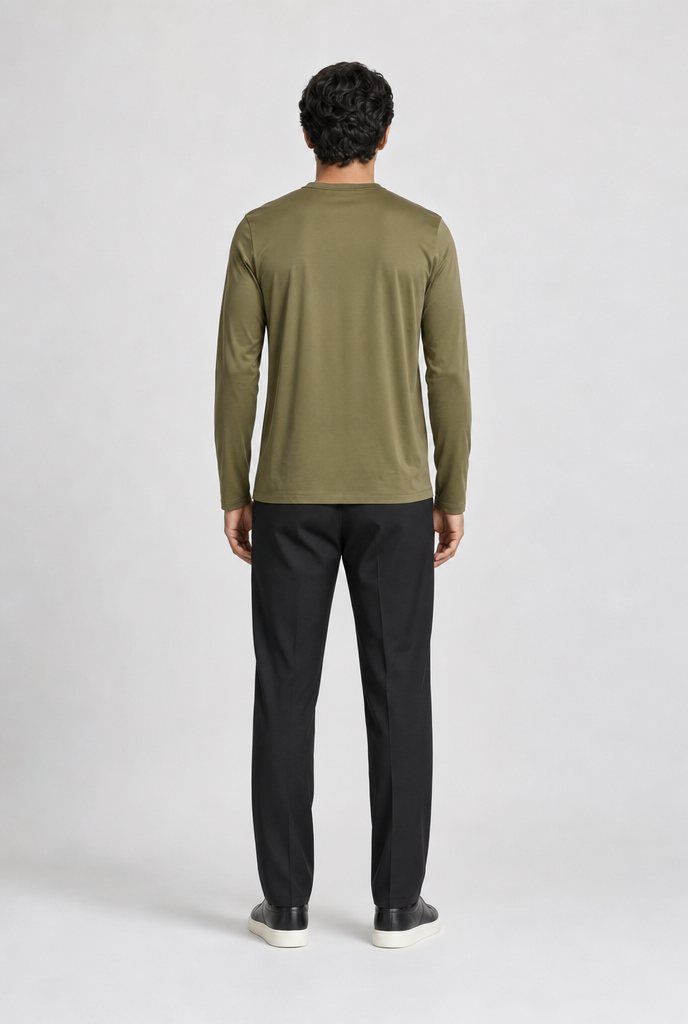 Luxe Groene Longsleeve T-shirt