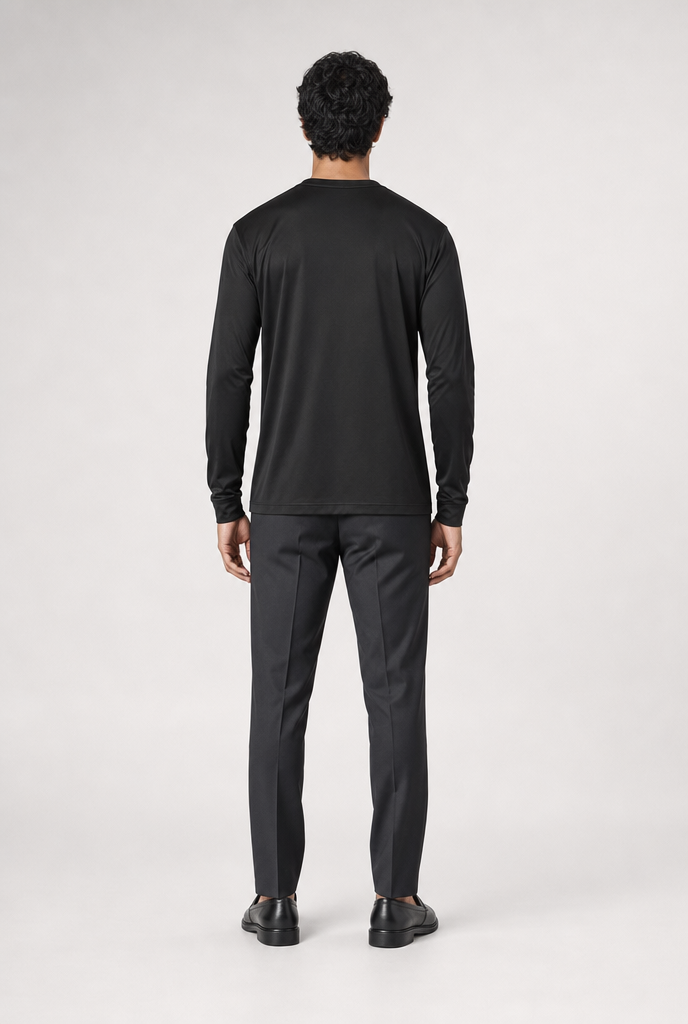 Luxe Zwart Longsleeve T-shirt