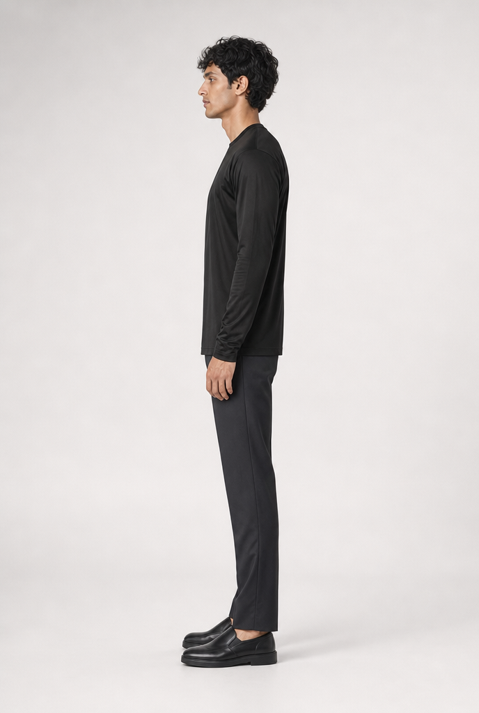 Luxe Zwart Longsleeve T-shirt