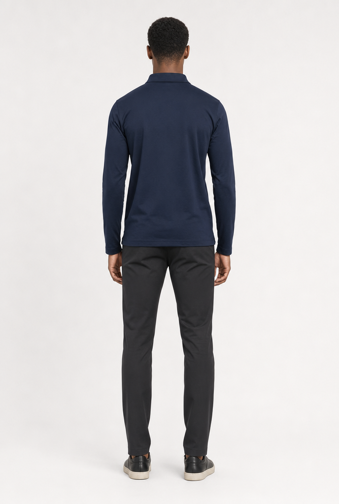 Midnight Blue Longsleeve Polo