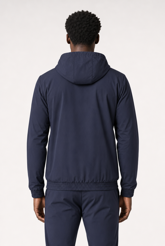 Midnight Blue Tech Vest Hooded