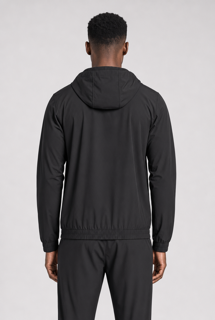 Onyx Black Tech Vest Hooded